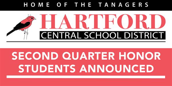  Hartford Central School District Announces Second Quarter Honor Students
